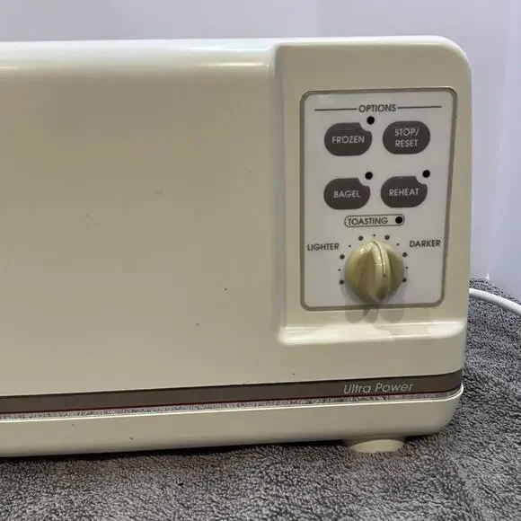 KitchenAid Ultra Power 2SLICE Long Slot Toaster KTT251 Slim White-works GREAT!
